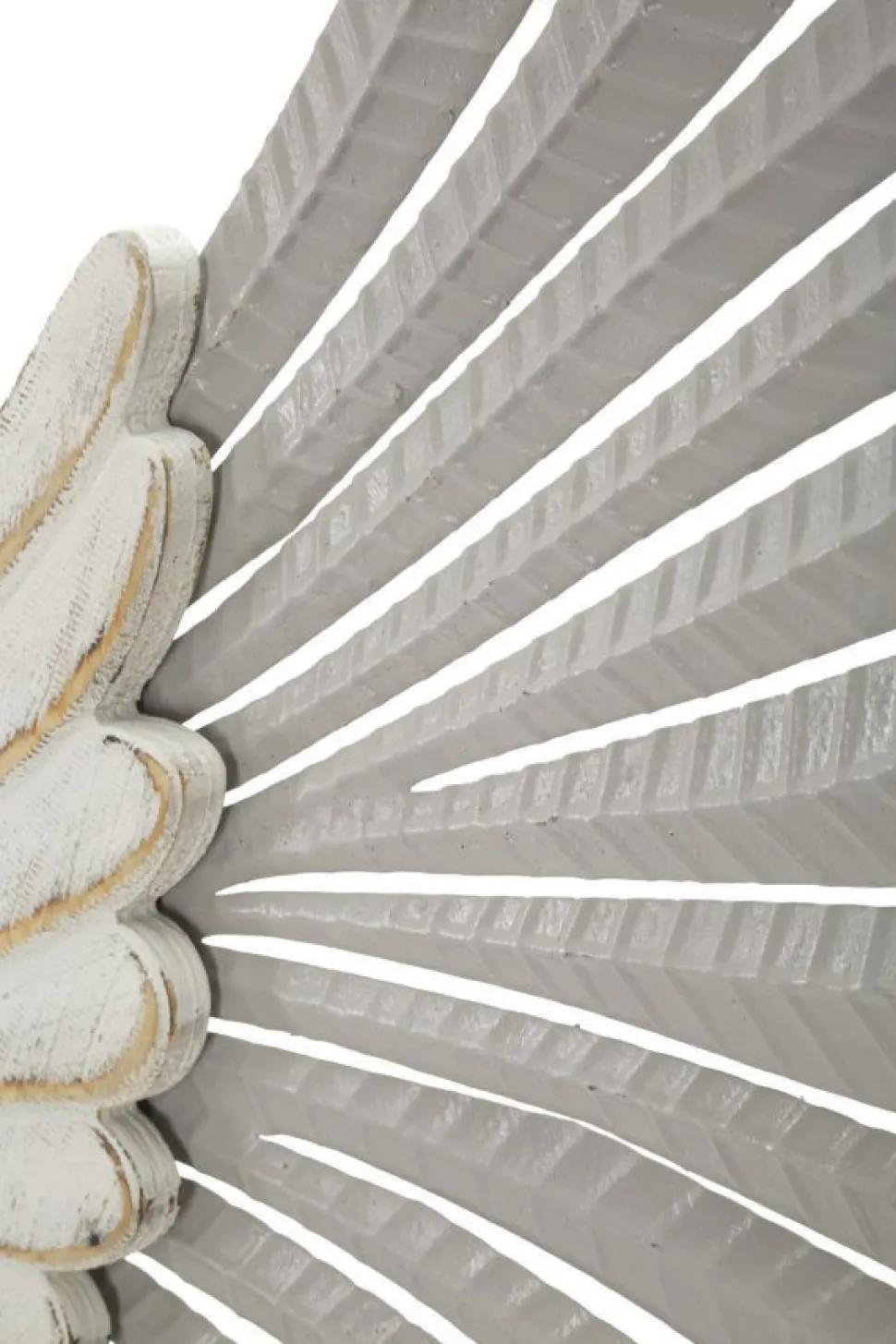 Panneaux décoratifs muraux 3D Ailes Blanches métal et bois