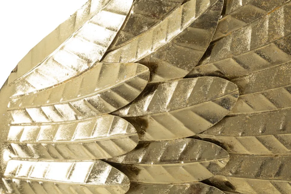 Panneaux muraux décoratifs 3D ailes métal doré jeu de 2 pièces