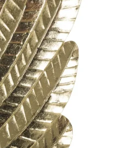 Panneaux muraux décoratifs 3D ailes métal doré jeu de 2 pièces