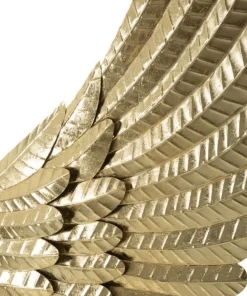 Panneaux muraux décoratifs 3D ailes métal doré jeu de 2 pièces
