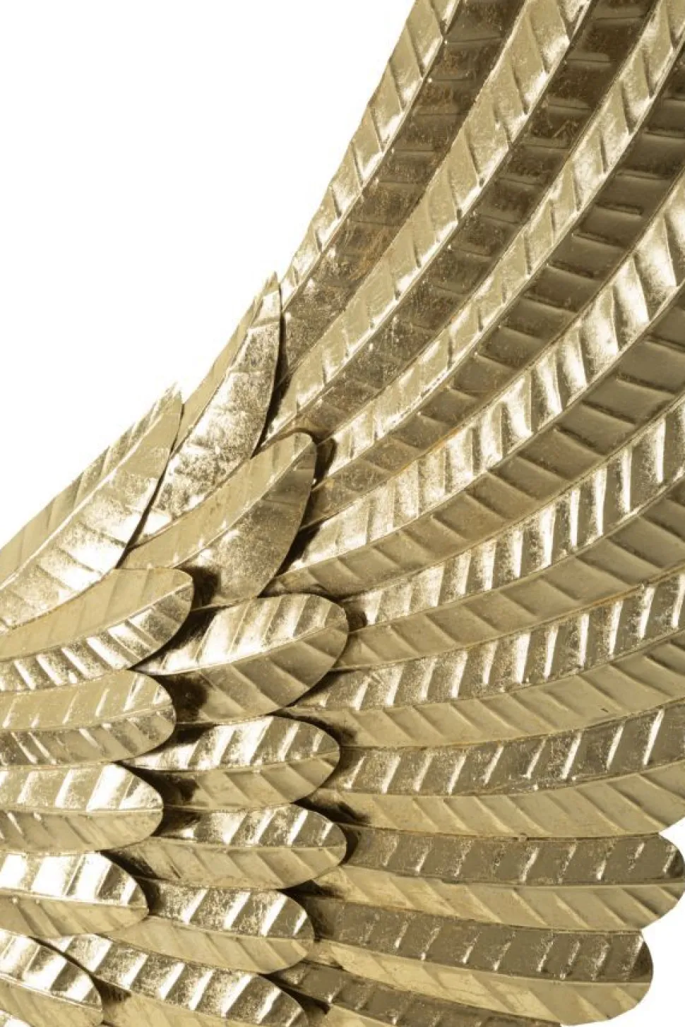 Panneaux muraux décoratifs 3D ailes métal doré jeu de 2 pièces