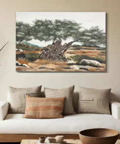 Peinture à l'huile Méditerranéenne Nature 120x80 cm
