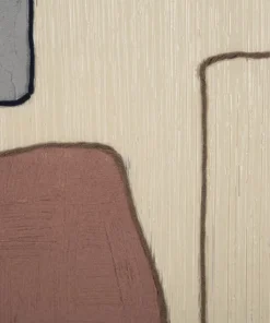 Peinture sur toile abstraite encadrée en bois massif couleurs multicolores