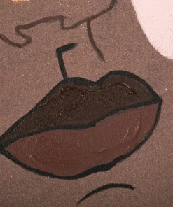 Peinture sur toile femme multi-ethnique cadre bois massif marron