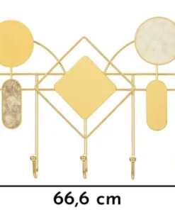 Pendentif mural en métal doré avec miroirs et surfaces marbrées