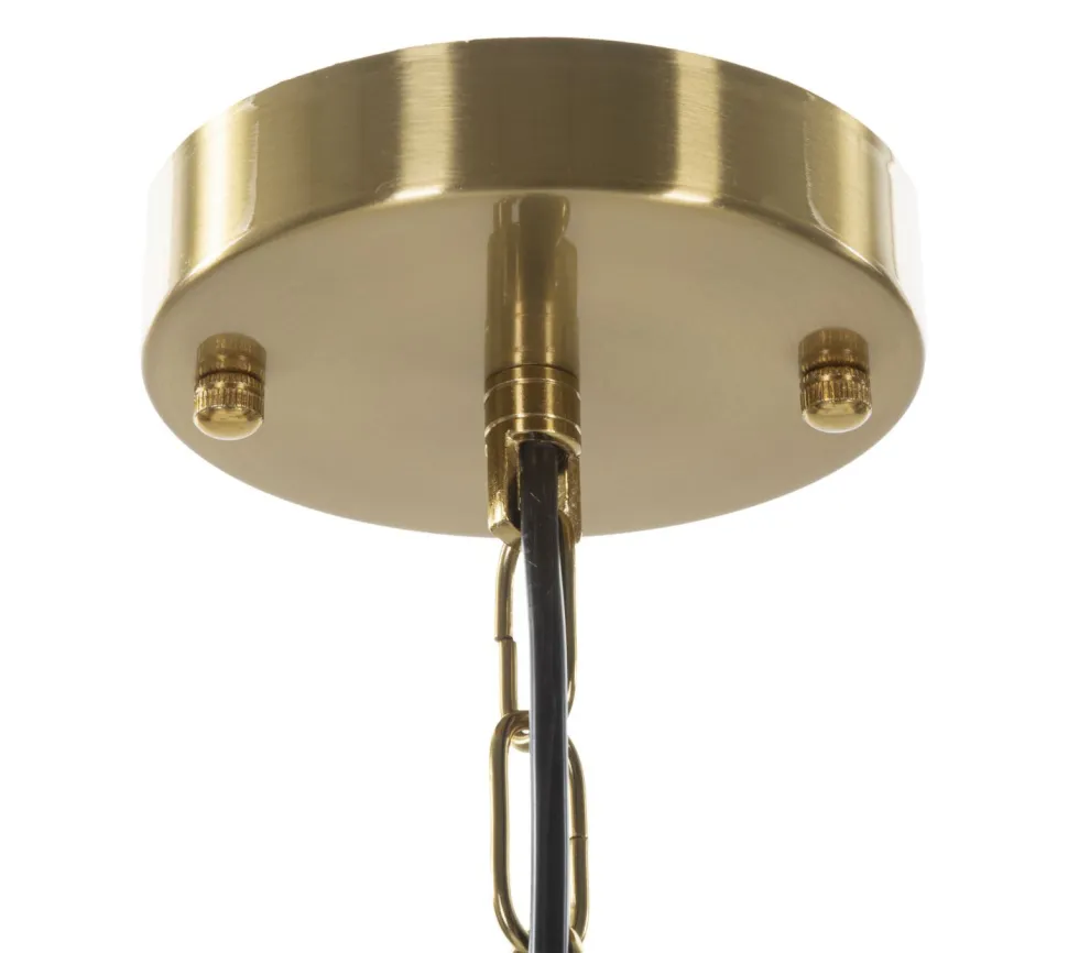 Plafonnier 3 lumières métal doré et verre