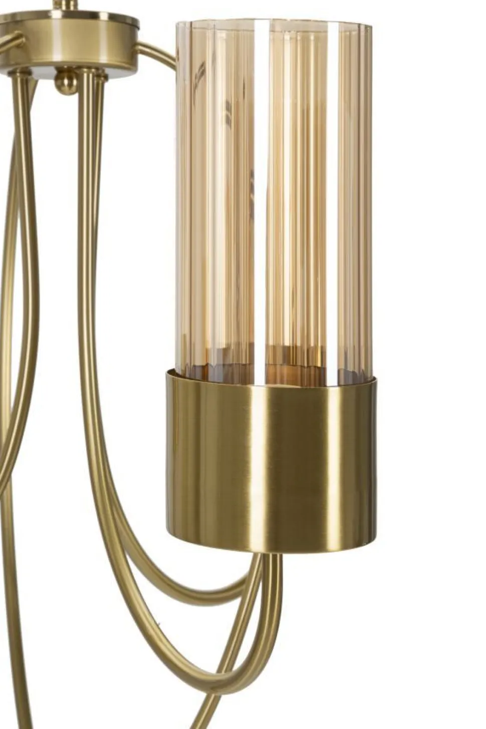 Plafonnier 3 lumières métal doré et verre