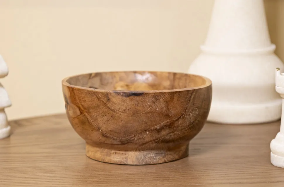 Plateau Butot formes irrégulières Teck Recyclé marron profond