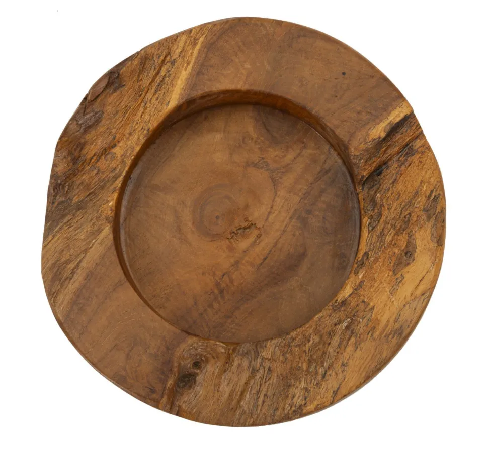 Plateau en Teck Recyclé Marron