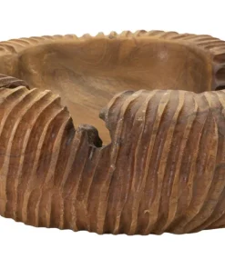 Plateau sculpté Garit Teck recyclé marron