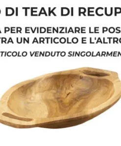 Plateau Vider Sac Teck Recyclé Fait Main avec Poignées Ergonomiques