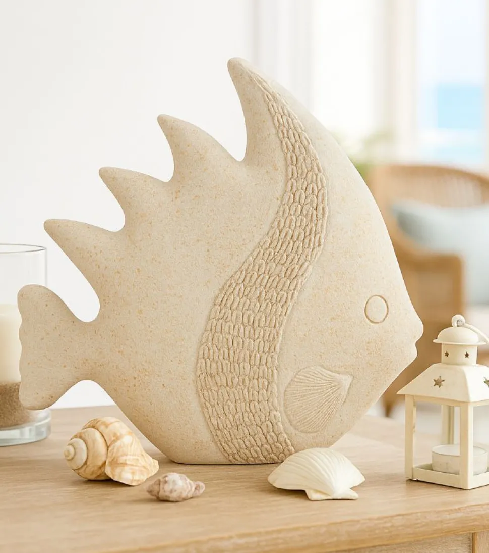 Poisson sculpté effet sable