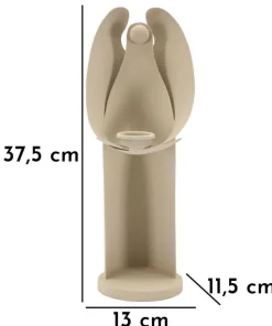 Porte-bougie Ange Beige