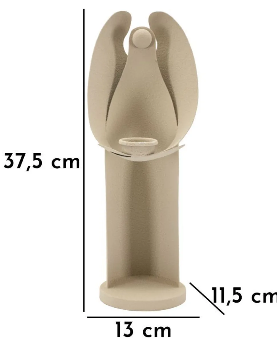 Porte-bougie Ange Beige