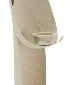Porte-bougie design angélique en métal couleur Beige