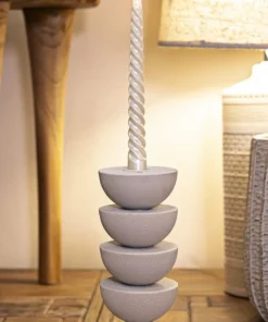 Porte-bougie Dune en céramique Beige