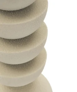Porte-bougie Dune en céramique Beige