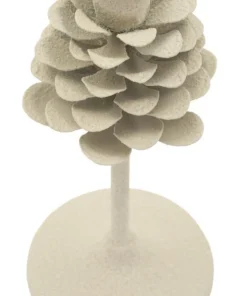 Porte-bougie Dune en métal beige