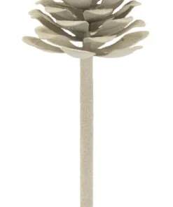 Porte-bougie Dune en métal beige