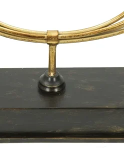 Porte-bougie Glam Métal Doré et Verre base Noir