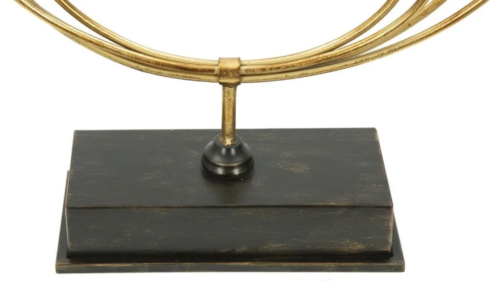 Porte-bougie Glam Métal Doré et Verre base Noir