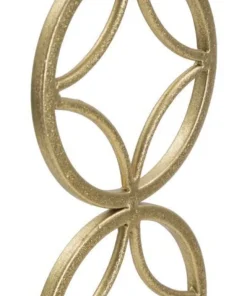 Porte-bougie géométrique métal doré et marbre Blanc