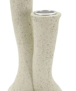 Porte-bougie naturel en spirale Beige