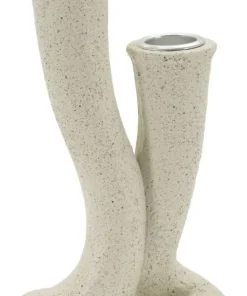 Porte-bougie naturel en spirale Beige