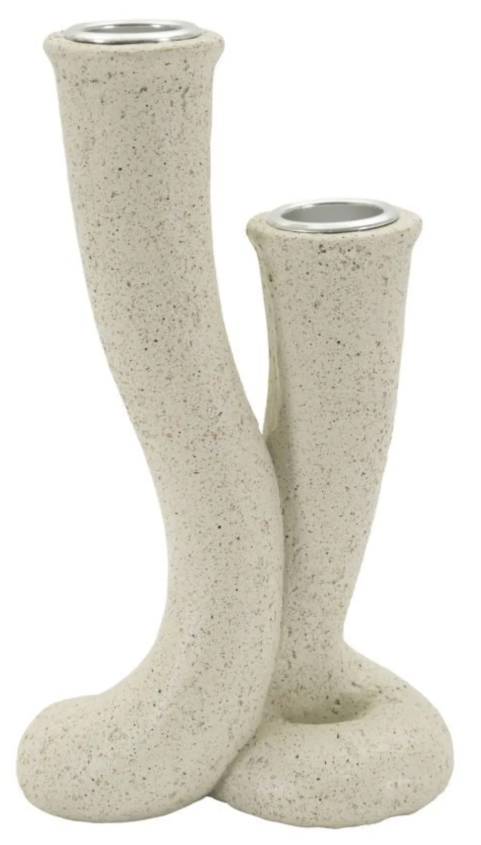Porte-bougie naturel en spirale Beige