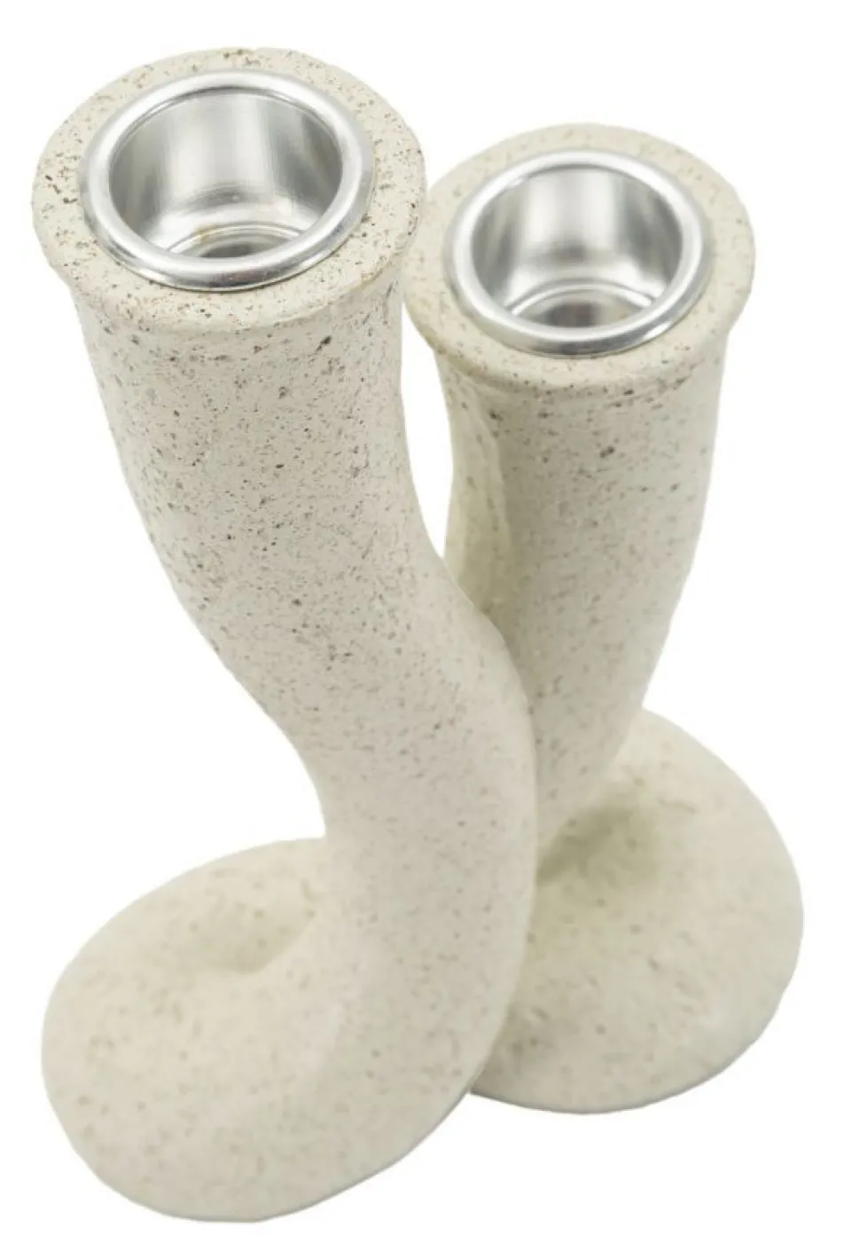 Porte-bougie naturel en spirale Beige