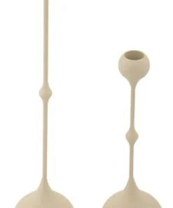Porte-bougie Slimmy Crème set de 2 pièces
