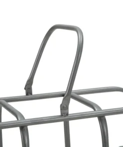 Porte-bouteilles 9 trous métal gris foncé avec poignée