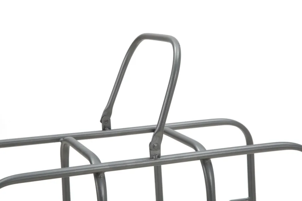 Porte-bouteilles 9 trous métal gris foncé avec poignée