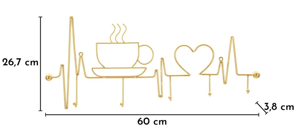 Porte-manteau mural Petit Déjeuner Doré