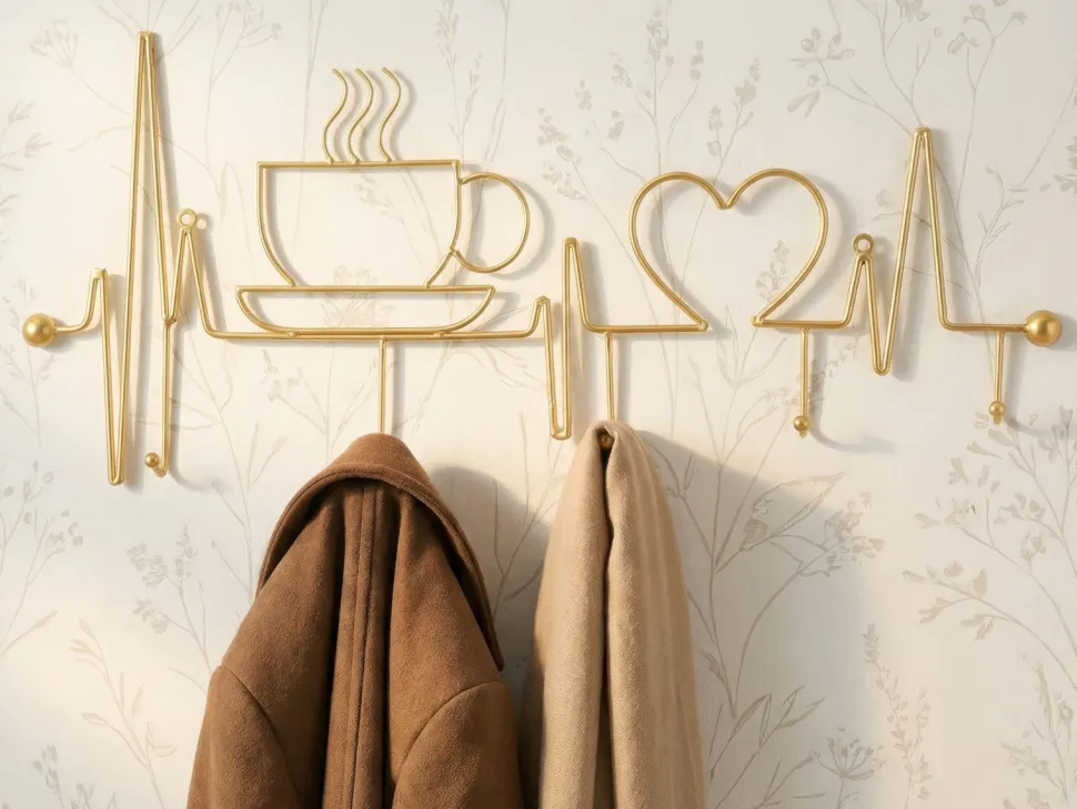 Porte-manteau mural Petit Déjeuner Doré