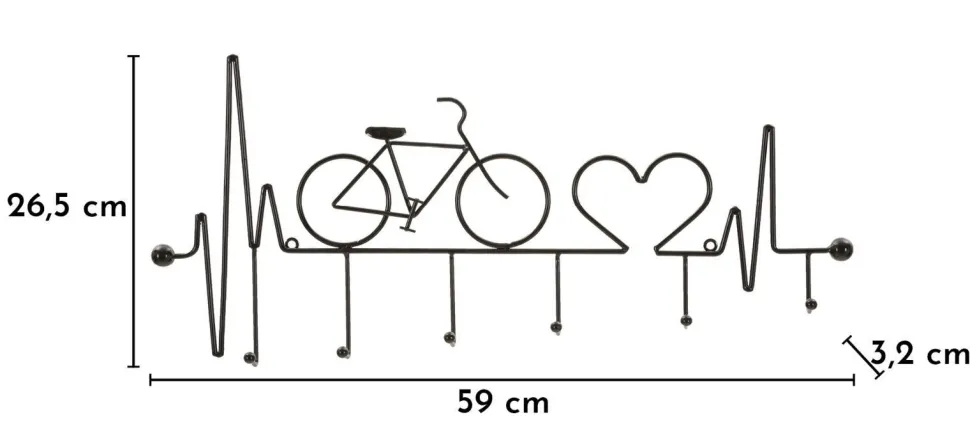 Porte-vélos mural métal Noir