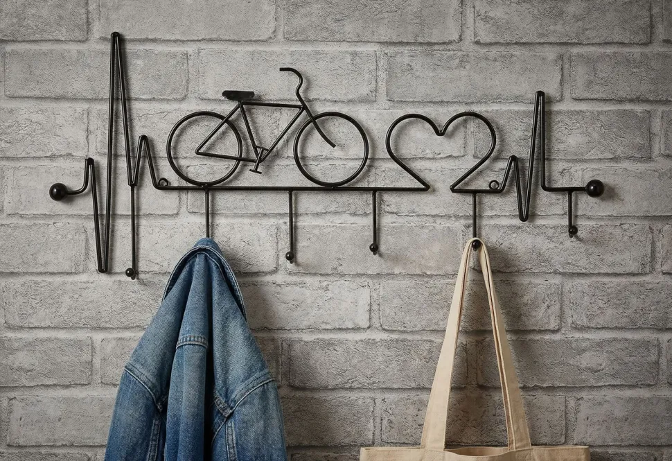 Porte-vélos mural métal Noir