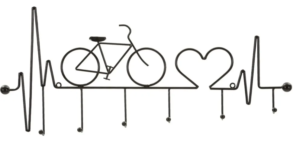 Porte-vélos mural métal Noir