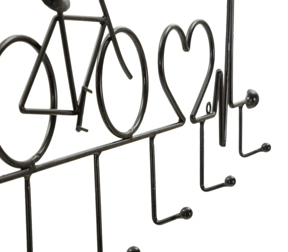 Porte-vélos mural métal Noir