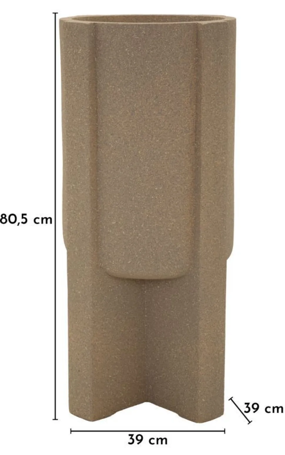 Pot de support de vase extérieur Moai structure solide
