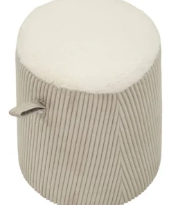 Pouf conique Dublin Tissu doux Beige