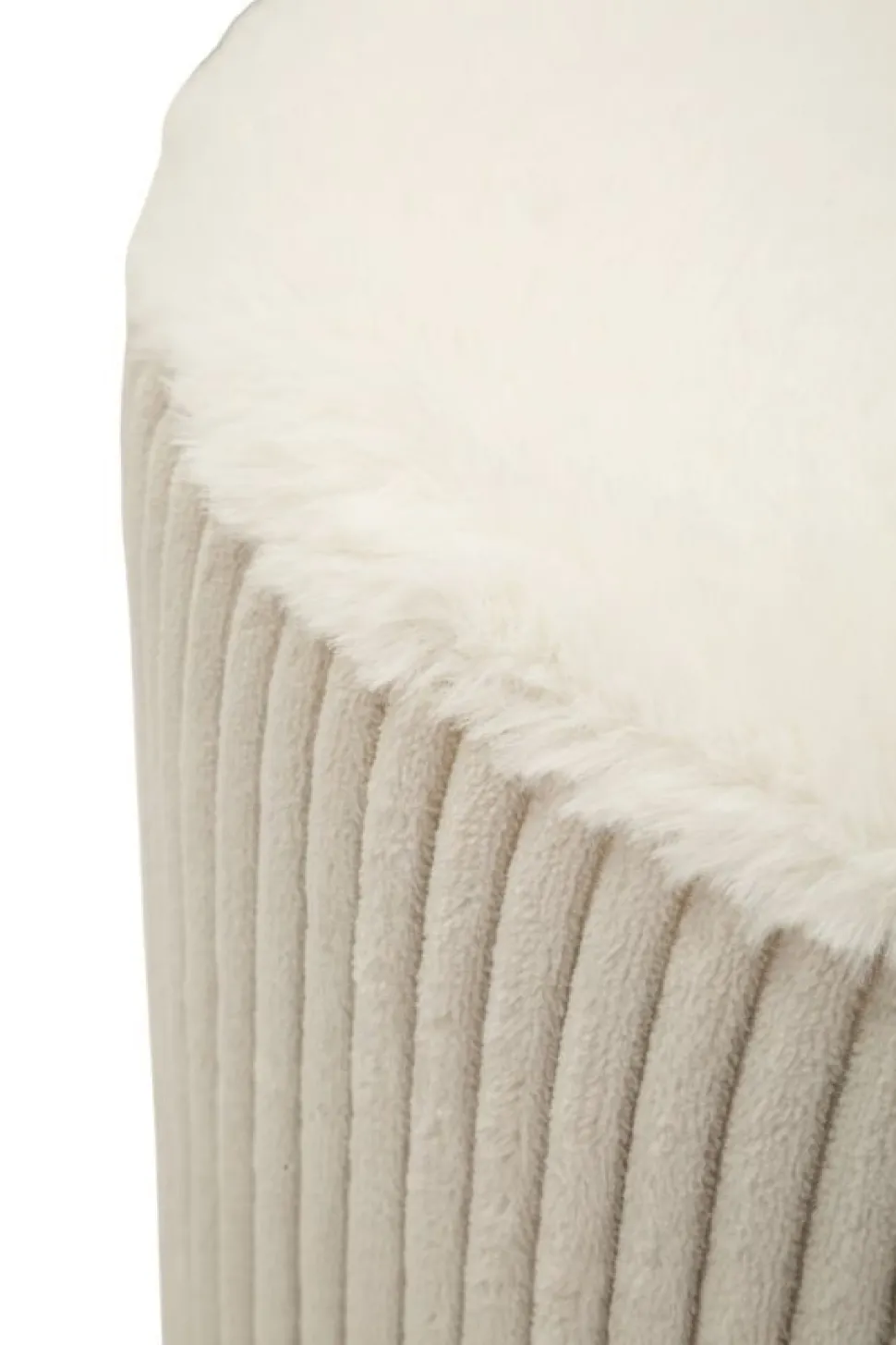 Pouf conique Dublin Tissu doux Beige