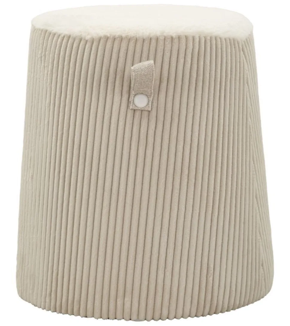 Pouf conique Dublin Tissu doux Beige