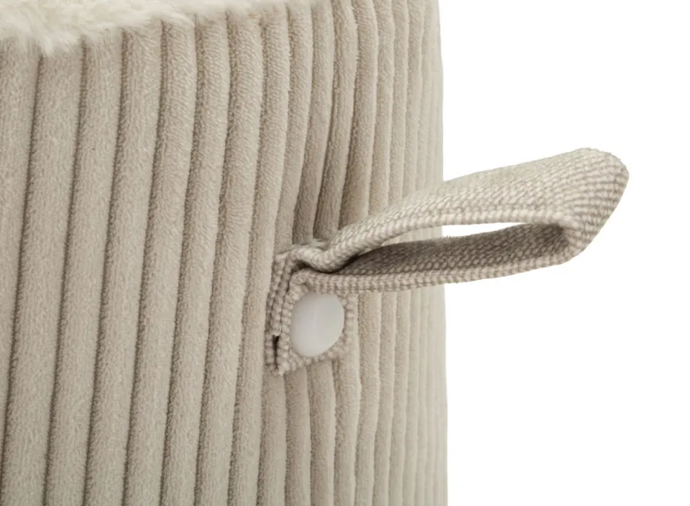 Pouf conique Dublin Tissu doux Beige