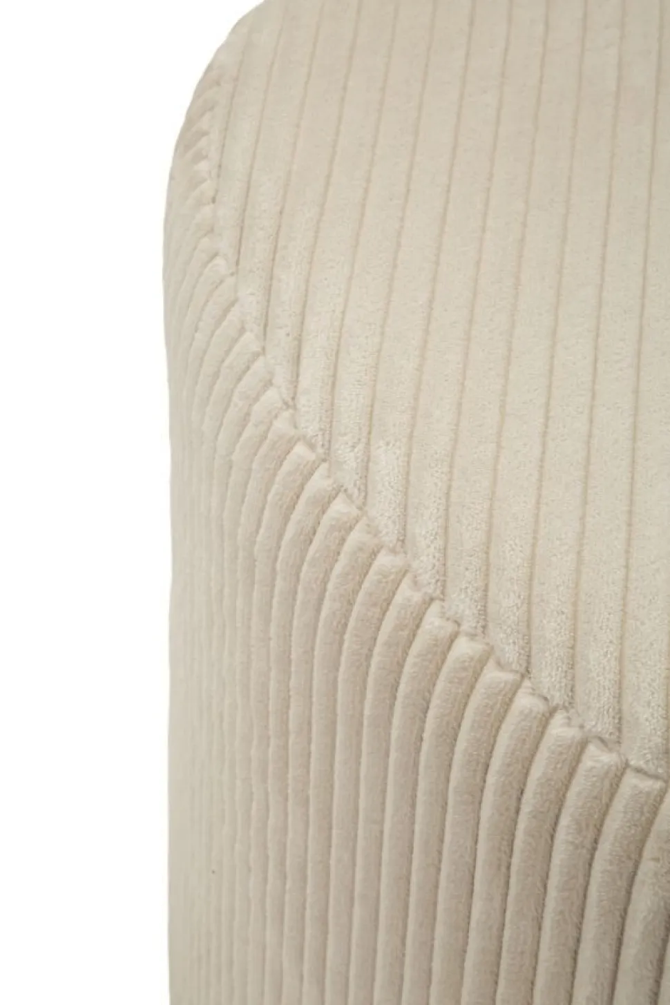 Pouf cœur Dublin Tissu plissé Crème