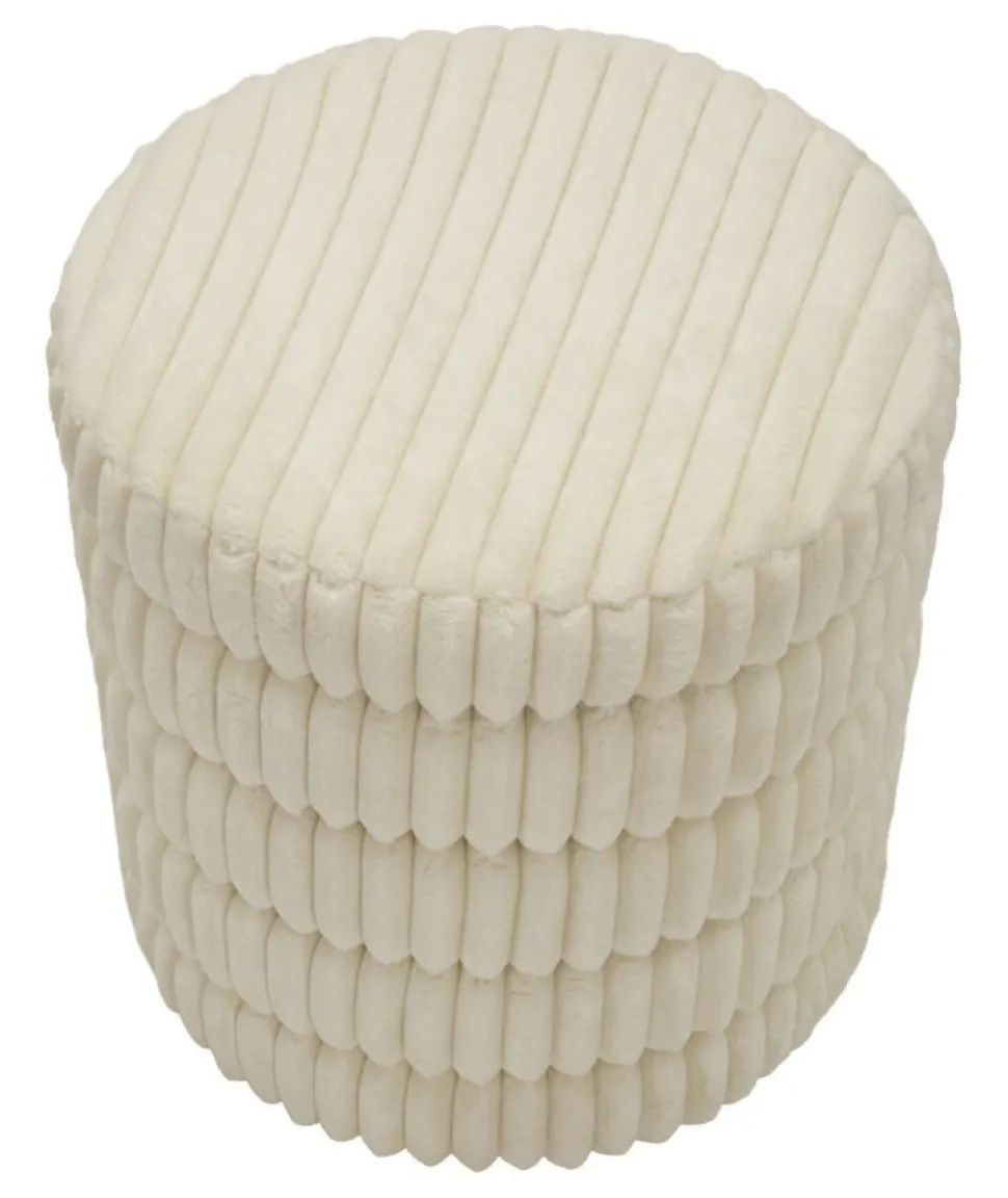 Pouf Levels Tissu crème