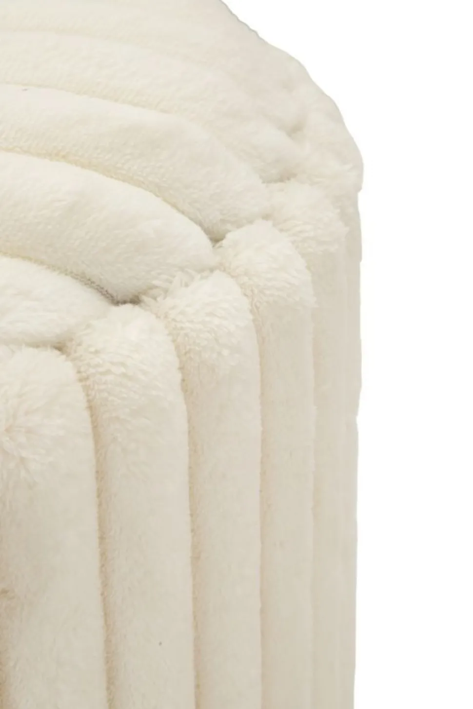 Poufs Gothenburg 2 pièces Cylindriques Tissu Crème