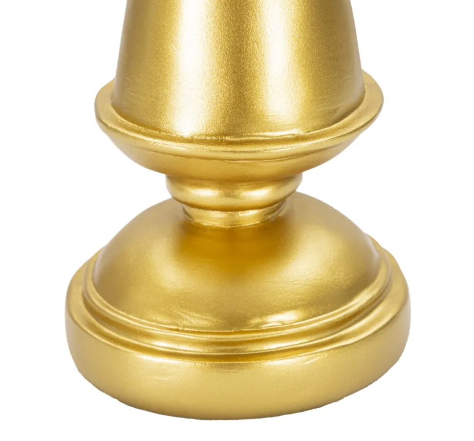 Roi d'échecs décoratif doré en polyrésine accents noirs