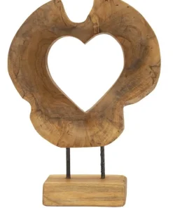 Sculpture en teck recyclé Hasi Bois Naturel
