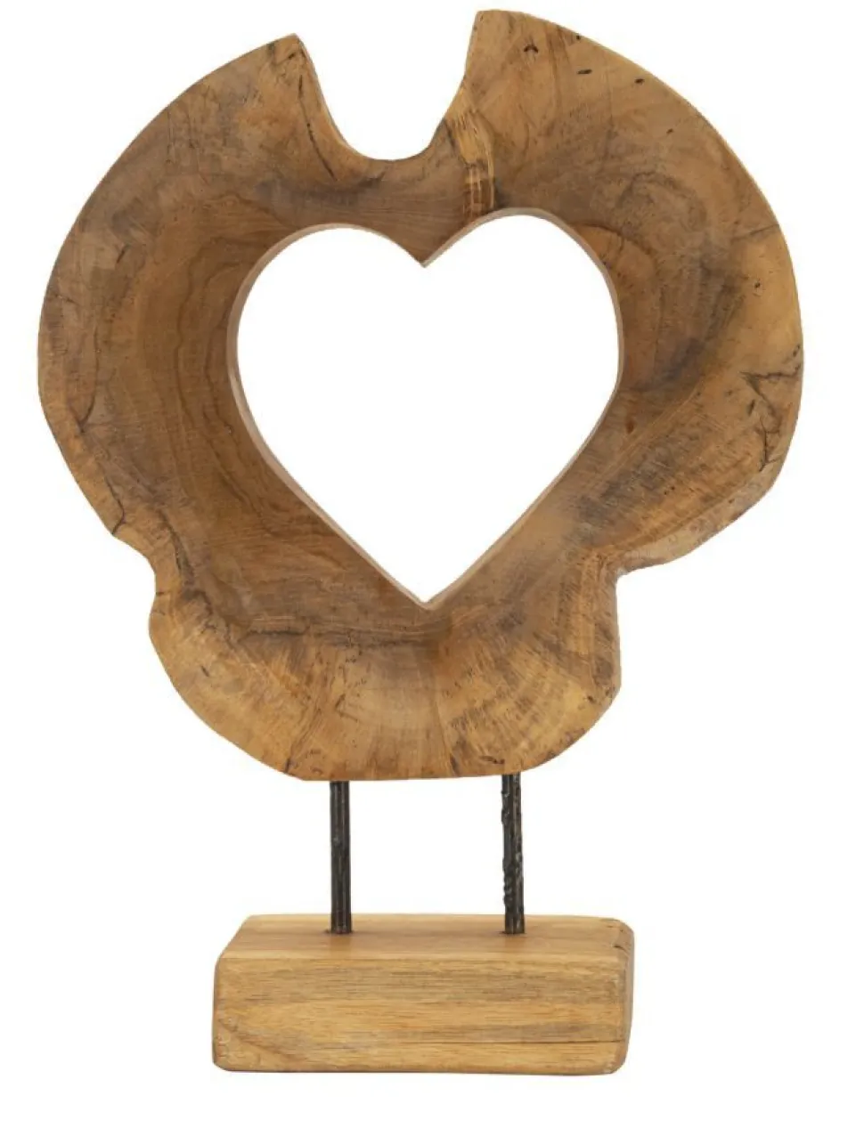 Sculpture en teck recyclé Hasi Bois Naturel